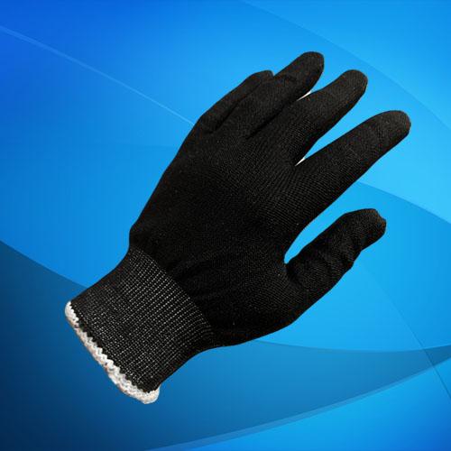 black cotton knitted hand gloves